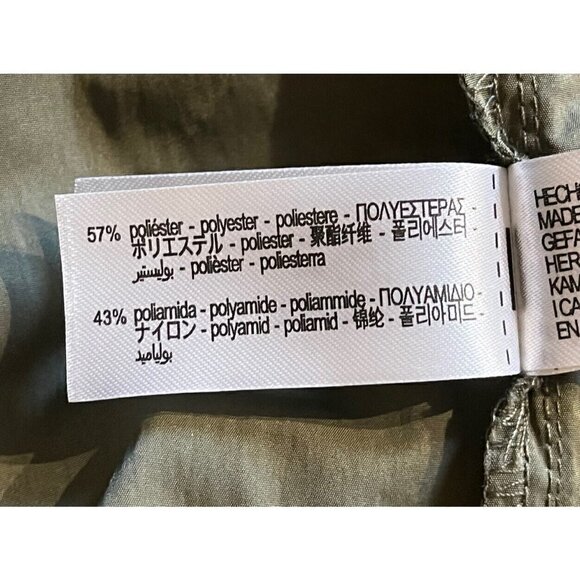 ZARA Grupo Inditex Khaki Olive Green Wide Leg Cargo Baggy Pants Trousers - Picture 10 of 10